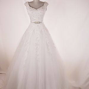 Wedding Dress with Satin Belt